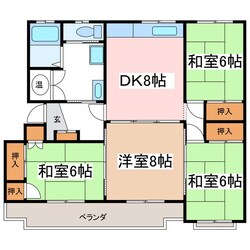 レインボーハウス波田IIの物件間取画像